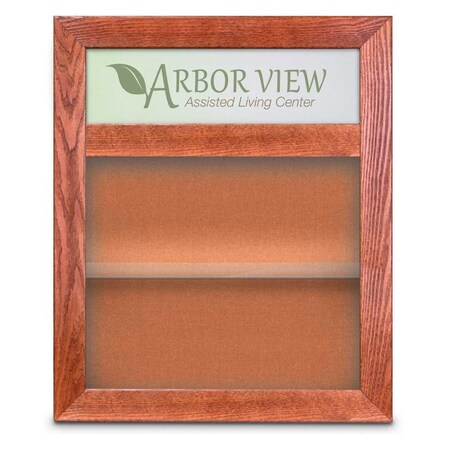 United Visual Products Outdoor Enclosed Combo Board, 42"x32", Brnz Frame/Burgundy & Blue Spruce UVCB4232ODBZ-BURGUN-BLSPRU